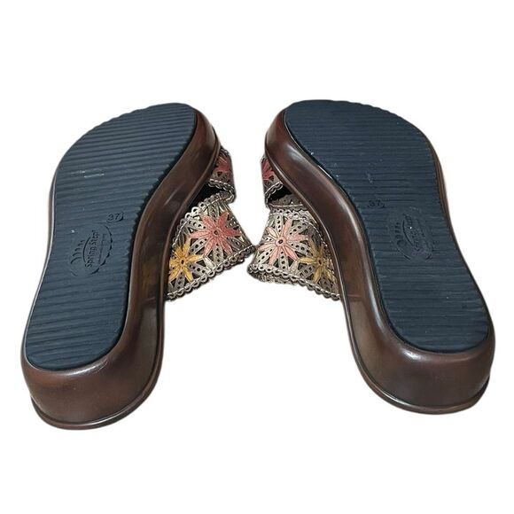 Spring Step L’Artiste Leather Strap Sandals W/ Floral Design, EU 37, US 6.5-7 - Picture 7 of 7